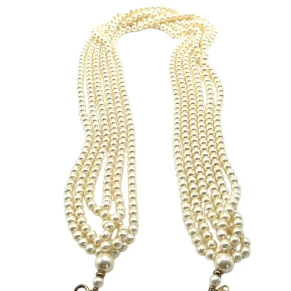 Multi-strand Faux Pearl Necklace - Picture 11 of 11